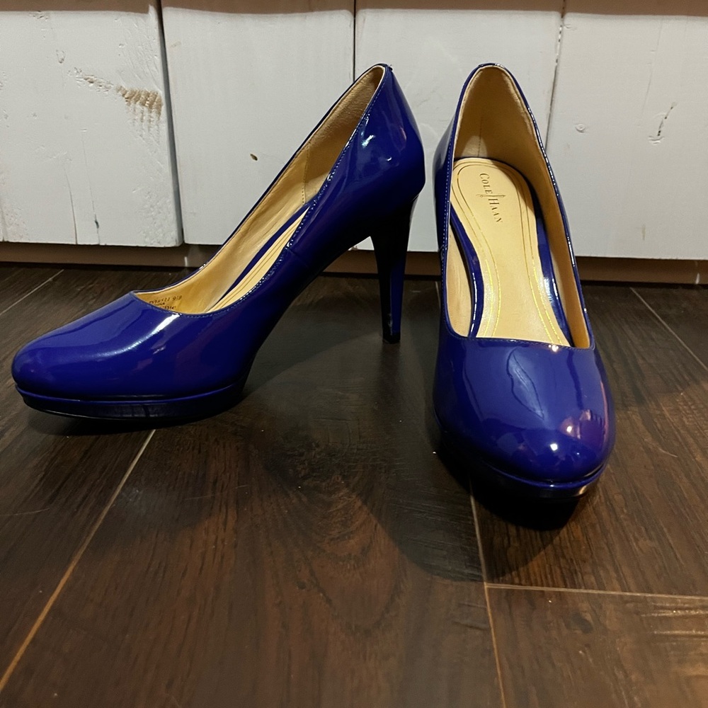 Cole Haan Royal Blue Patent Heels